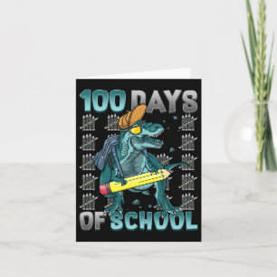 Carte Garçons 100 Jours De Dinosaure Scolaire 100 Jours 