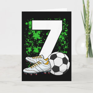 Carte Garçons 7 ans Anniversaire 7 Ans Footballeur Bir