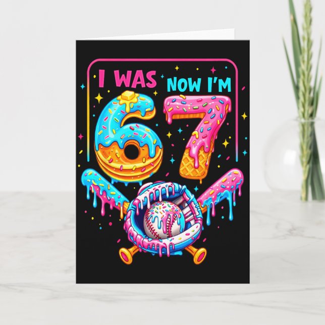 Carte Garçons 7e anniversaire J'avais 6 ans maintenant j (Devant)