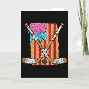 Carte Garçons à la glace de hockey crème glacée goutte à