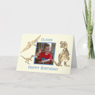 Carte Garçons Anniversaire Dinosaures T Rex Ajouter Phot