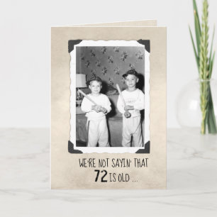 Carte Garçons avec battes de baseball 72e anniversaire