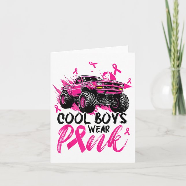 Carte Garçons Cool Truck Monstre Porter Nk sensibilisati (Devant)