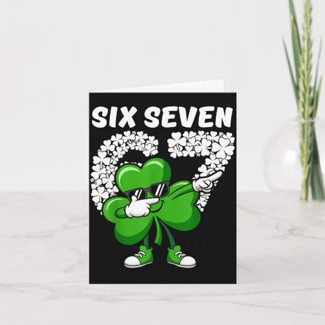 Carte Garçons de la Saint-Patrick enfants shamrock dabbi (Devant)