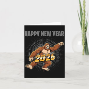 Carte Garçons drôles tenue du Nouvel An, Bonne année Big