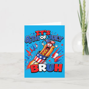 Carte Garçons du 4 juillet N 4 juillet Hot Dog Enfant Dr