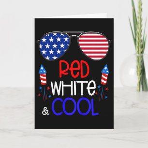 Carte Garçons Enfants 4 Juillet Rouge Blanc Et Cool Lune