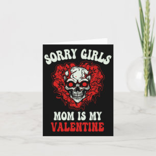 Carte Garçons Fantôme Rouge Crâne Cœur Désolé Filles Mam