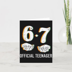 Carte Garçons Filles Adolescent de 6+7 Ans 13ème Anniver