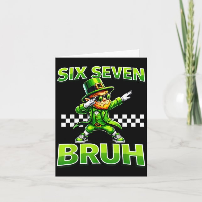 Carte Garçons jour de la Saint-Patrick 67 lutin dab six  (Devant)