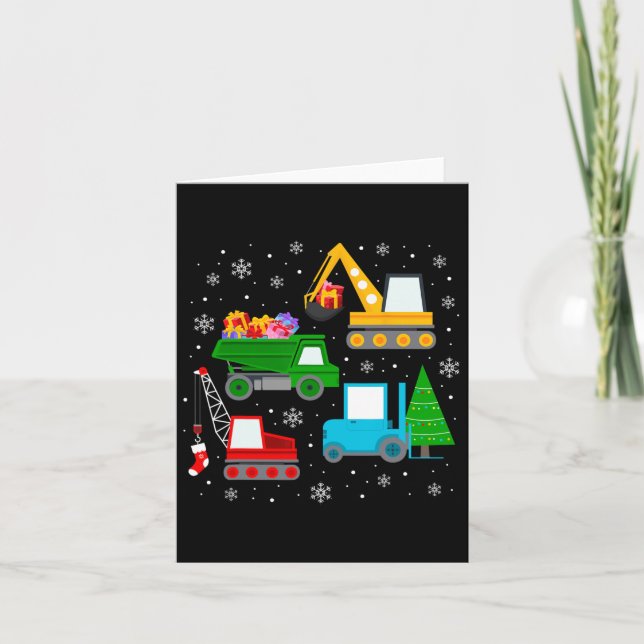 Carte Garçons Noël Enfants Enfants Enfants Enfants Véhic (Devant)