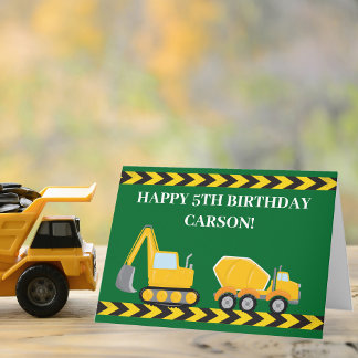 Carte Garçons personnalisés Anniversaire Camion de vidag