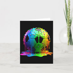 Carte Garçons Soccer Drip Glace Drip Coloré Pour Garçons