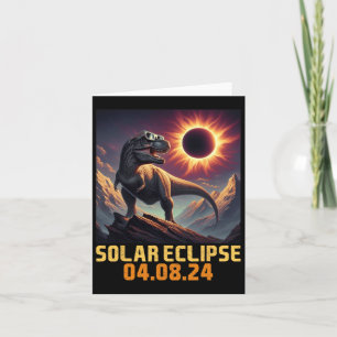 Carte Garçons T Rex Dinosaur Astronaut Total Éclipse Sol