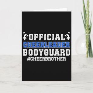 Carte Garde du corps de cheerleader, applaudir le frère