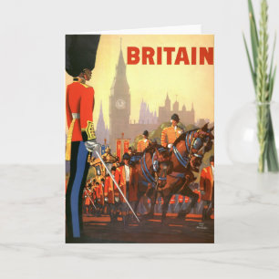 Carte Garde royale britannique du roi vintage Grande-Bre