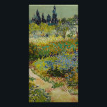 Carte Garden at Arles by Vincent Van Gogh<br><div class="desc">Jardin à Arles par Vincent Van Gogh, huile sur toile 1888, est une peinture de paysage d'un petit sentier à travers un vaste jardin de parterres de fleurs sous un ciel ensoleillé, avec arbres fruitiers, arbustes, cyprès et bâtiments ruraux français dans l'arrière - plan. Avec des coups de pinceau variés...</div>