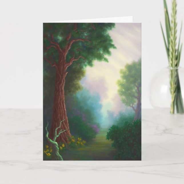 Carte "Garden Path at Sunrise".Carte de voeux (Devant)