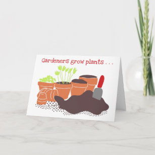 Carte Gardeners Message à la clientèle Pots de fleurs An