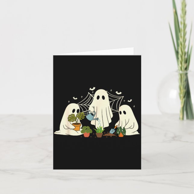 Carte Gardening Garden Halloween Ghost Plant Lover Men W (Devant)