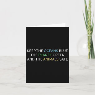 Carte Garder La Protection De l'environnement Bleue Des