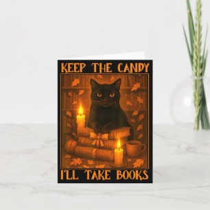 Carte Garder Les Bonbons Je Prendrai Des Livres Chat Noi