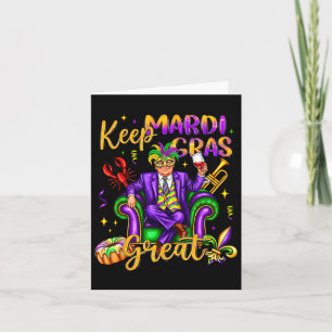 Carte Garder Mardi Gras Grand Carnaval En tenue Funny Tr