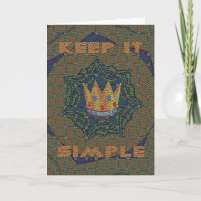 Carte Gardez la simplicité : le design Motif de la Clart (Devant)