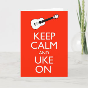 Carte Gardez le calme et l'Uke dessus !
