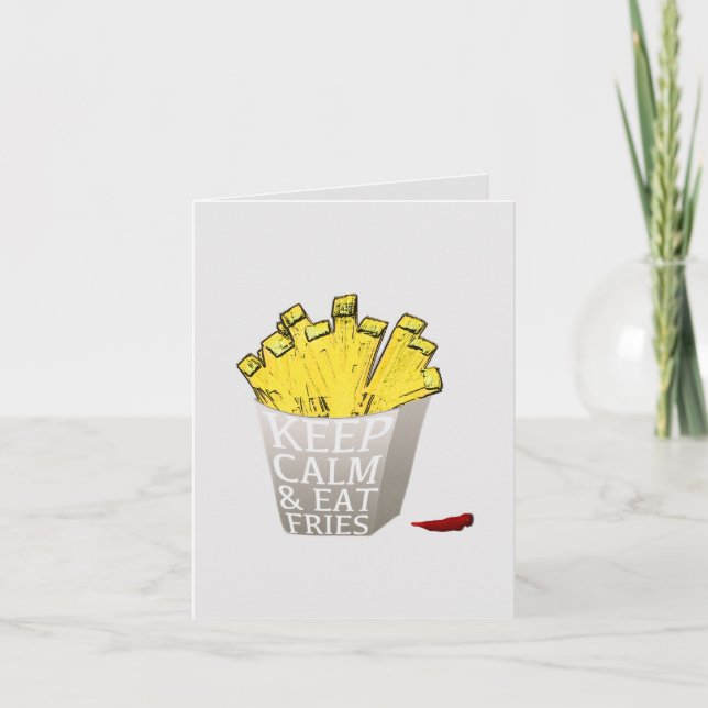 Carte Gardez le calme et mangez des fruits Pop Art (Devant)