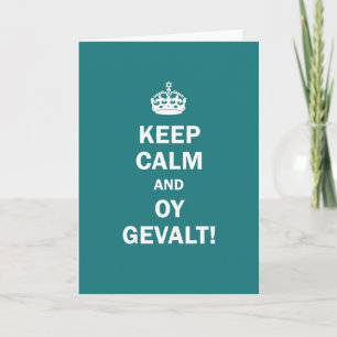 Carte "Gardez le calme et Oy Gevalt !"
