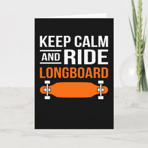 Carte Gardez le calme et promenez les nappes de skateboa