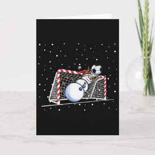 Carte Gardien de but Bonhomme de neige Joueur de footbal