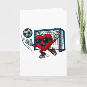 Carte Gardien de but de football de la Saint-Valentin Fu