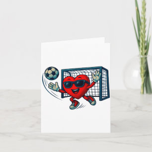 Carte Gardien de but de football de la Saint-Valentin Fu