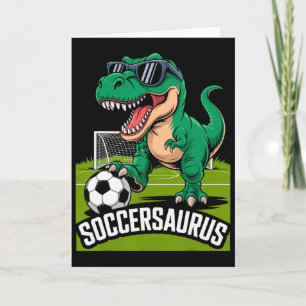 Carte Gardien de but de football Soccersaurus dinosaure 