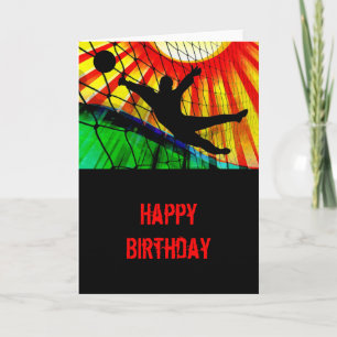 Carte Gardien de but du football de rayon de soleil et