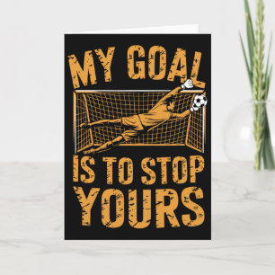 Carte Gardien De But Et Joueur De Football, Mon Objectif