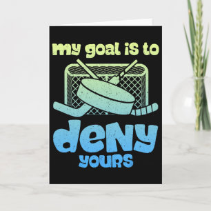 Carte Gardien de hockey déni humour drôle de hockey sur