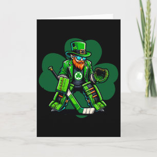 Carte Gardien de hockey Saint Patrick's Day Trèfle irlan