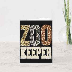 Carte Gardien de zoo Animaux Zoo Amateur de faune sauvag