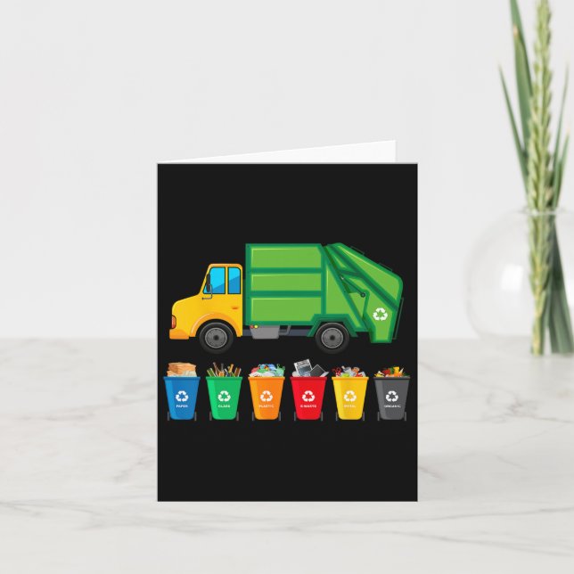 Carte Garge Camion Réutiliser Recycle Trash Collector Ea (Devant)