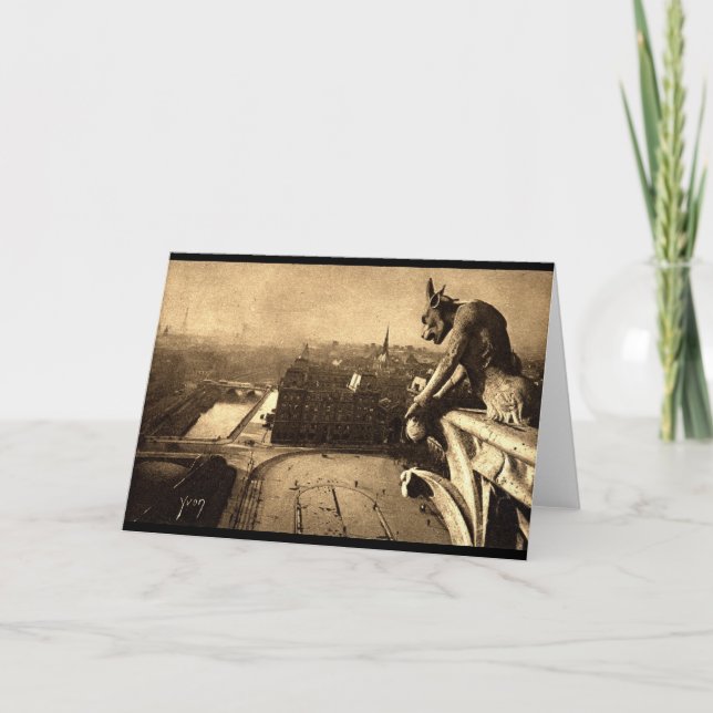 Carte Gargouille Notre Dame, cru 1912 de Paris France (Devant)