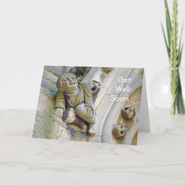 Carte Gargoyle holding knee card (Devant)