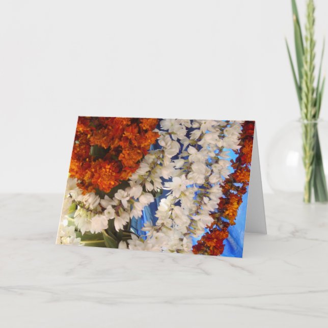 Carte Garlands des fleurs indiennes (Devant)