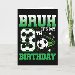 Carte Gars de 9 ans c'est mon anniversaire garçon footba