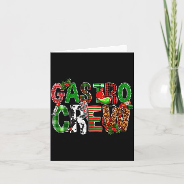 Carte Gastro Crew Christmas Nurses Xmas Pajamas Pjs Wome (Devant)