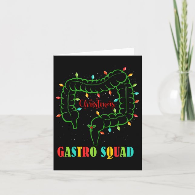 Carte Gastro Nurse Squad Amusants lumières de Noël Gastr (Devant)