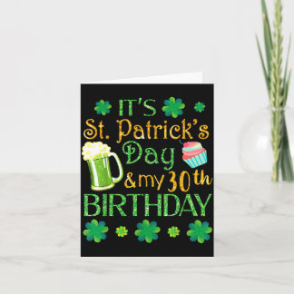 Carte Gâteau à la bière & Shamrocks C'est la St Patr