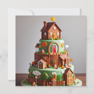 CARTE GÂTEAU ANNIVERSAIRE DE ENFANT AVEC JOURNAL THÈME C